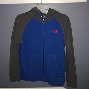 Boys Northface fleece hoodie Size LRG 14/16